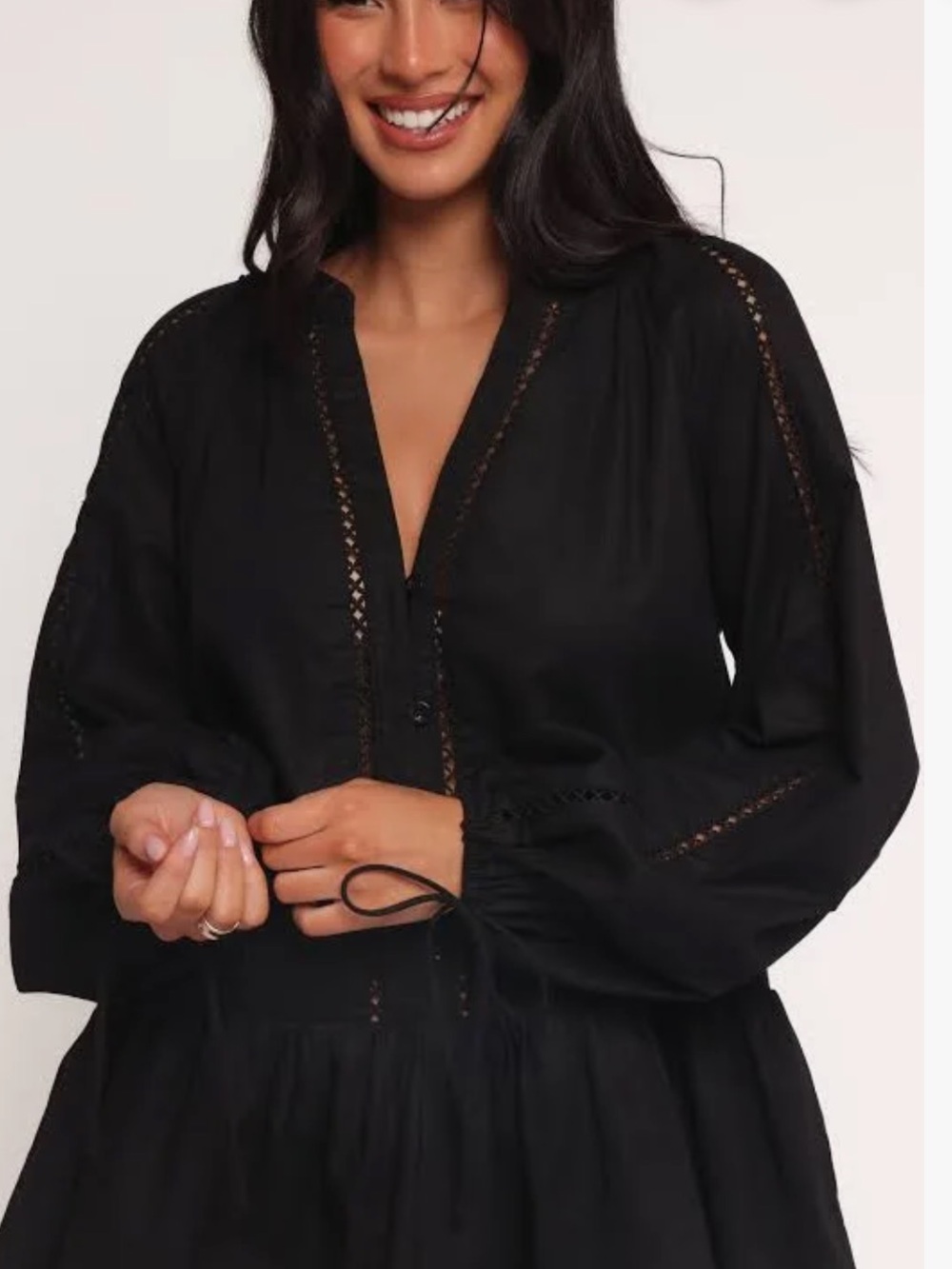✨ Petal & Pup Women's Hart Long Sleeve Cotton & Linen Minidress